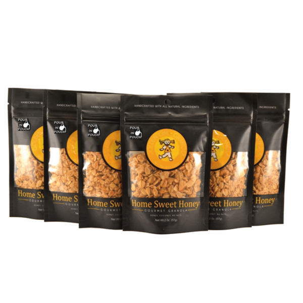 Home Sweet Honey granola snack packs with pour in pouch