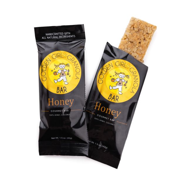 Honey granola bar package.