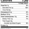 Chocolate Decadence granola nutrition facts (10-oz bag)