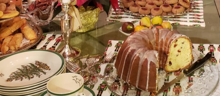 Dessert table during Christmas