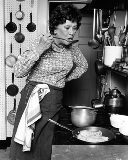 Julia Child cooking