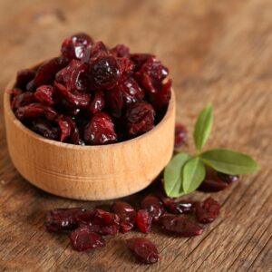 dried cranberries in a bowl