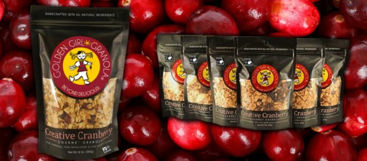 Creative Cranberry granola bag and snack packs