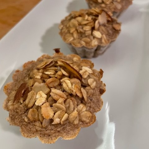 Protein granola muffins with Forest Maple granola topping.